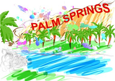 palm springs abstract clipart