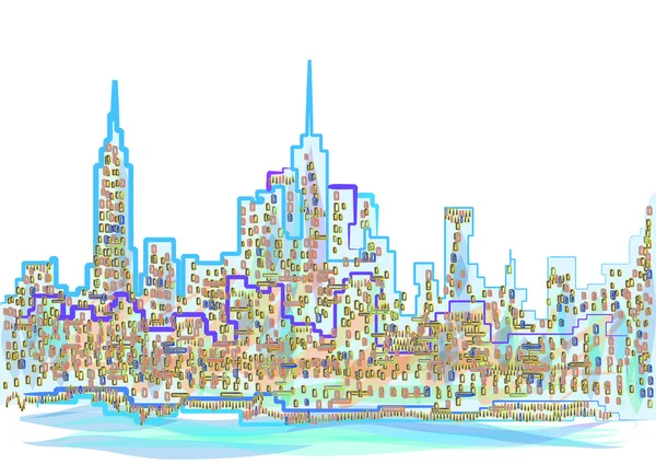 Abstract Cidade de Nova Iorque — Vetor de Stock