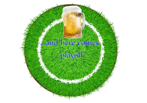 Grass mat  for beer — Stock Vector