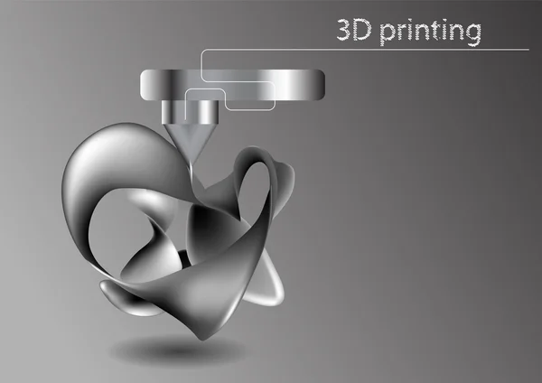 印刷的 3 D — 图库矢量图片