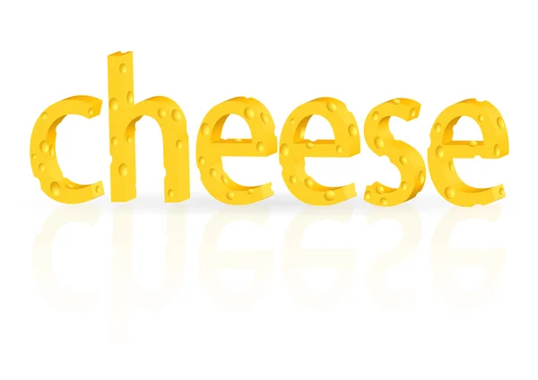Cheese text on white — Stock Vector