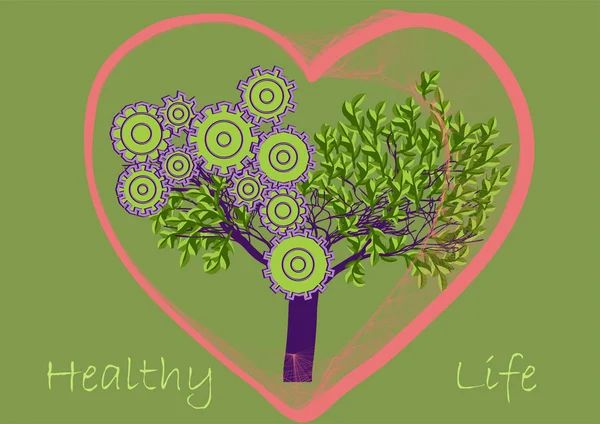 Healthy life concept — Stock Vector