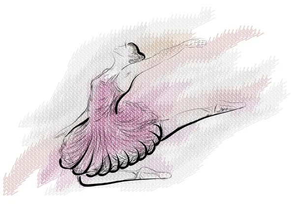 Ballet, danseuse de ballet — Image vectorielle