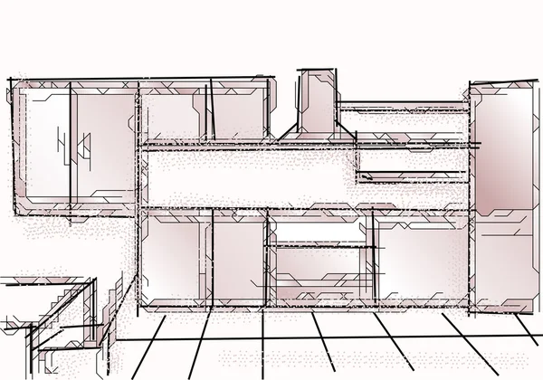 Keuken abstracte silhouet — Stockvector