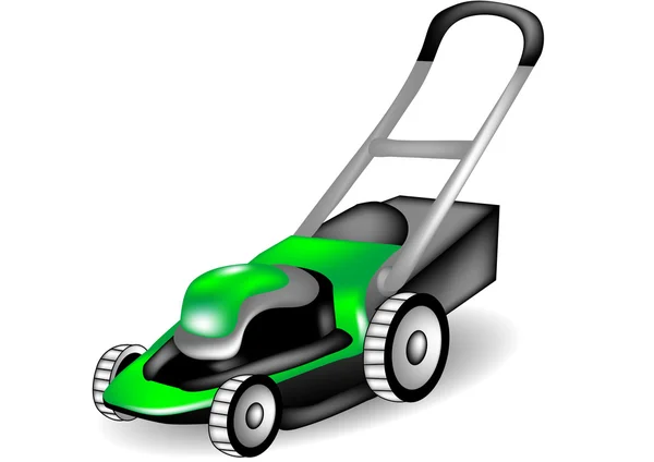 Lawn mower on white — Stock Vector