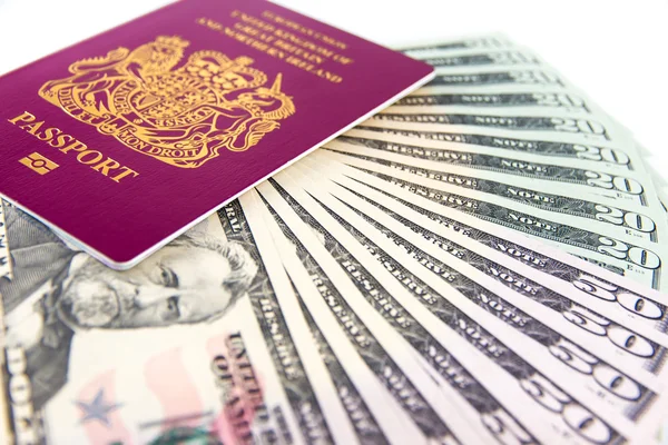 Passport Cash — Stock Photo, Image