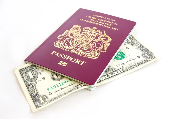 Passport Cash — Stock Photo, Image