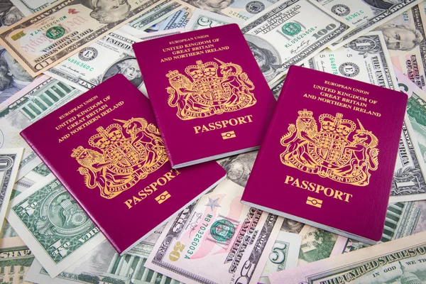 Passport Cash — Stock Photo, Image