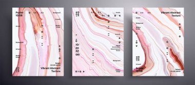 Soyut vektör levhası, akışkan sanat kapakları. Tasarım kapağı, poster, broşür vb. için kullanılabilecek sanatsal arka plan. Kahverengi, bej ve beyaz yaratıcı yanardöner sanat eserleri.