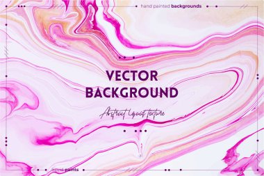 Sıvı sanat dokusu. Soyut yanardöner boya efektiyle arka plan. Sıvı akrilik çizimler, akışlar ve sıçramalar. İç mekan posteri için karışık boyalar. Mercan, altın ve beyaz taşan renkler.