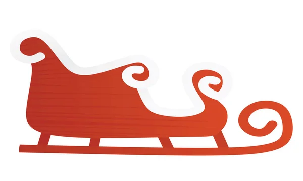 Kereta Santa Claus Ilustrasi Vektor - Stok Vektor