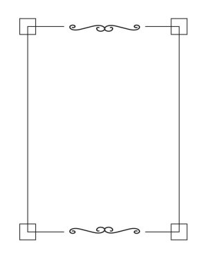 Siyah sınır çerçevesi. vektör illüstrasyonu