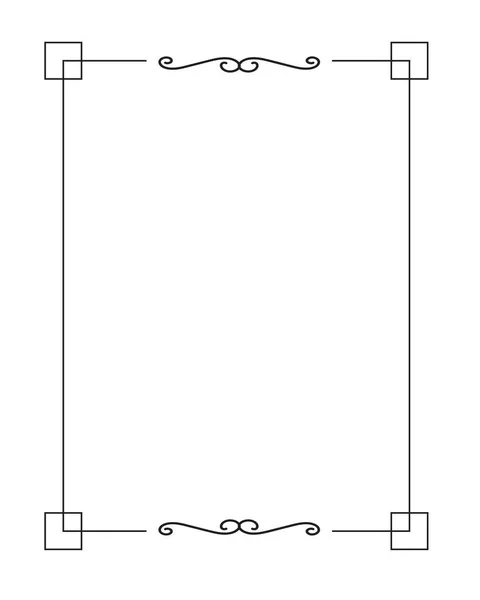 Moldura Borda Preta Ilustração Vetorial —  Vetores de Stock