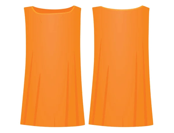 Oranje Shirt Voor Vrouwen Vectorillustratie — Stockvector