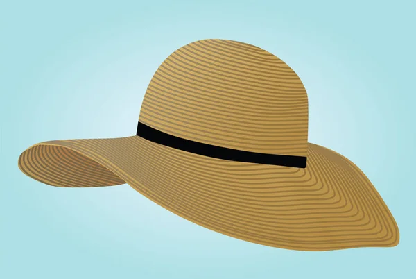 Kadın Yaz Şapkası Vektör Illüstrasyonu — Stok Vektör