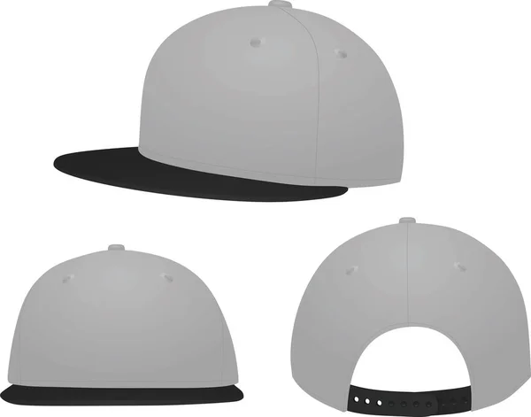 グレーの野球帽 ベクターイラスト — ストックベクタ