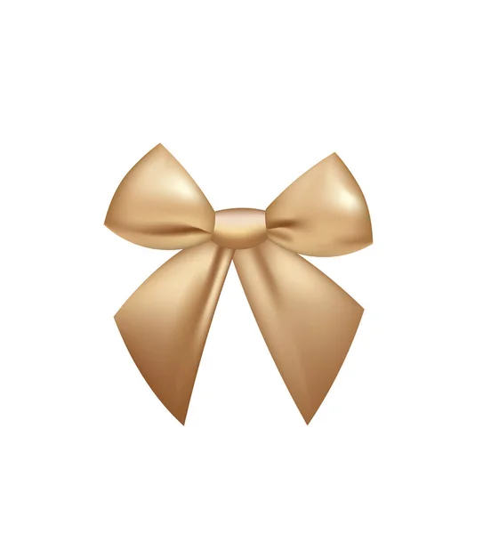 Yellow Golden Bow Vector Illustration — Stock Vector