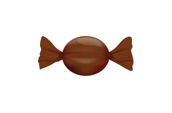 Brown Candy Bonbon Vector Illustration — Stock Vector