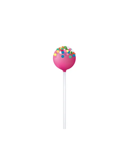 Pink Lollipop Vector Illustration — Stock Vector