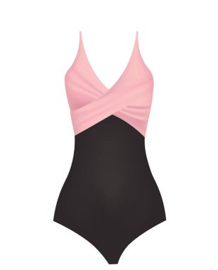 Pembe ve siyah mayo. vektör illüstrasyonu