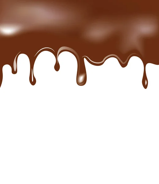 融化的巧克力背景 矢量说明 — 图库矢量图片