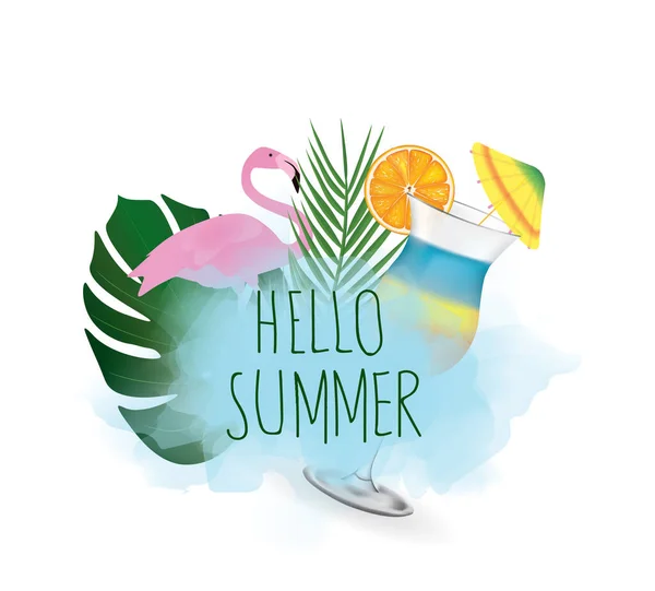 Hallo Sommer Hintergrund Vektorillustration — Stockvektor