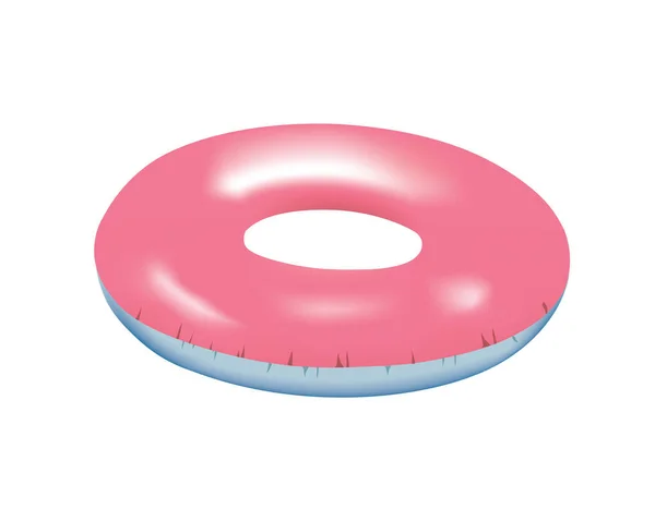 Pink Swim Ring Vector Illustration — Stock Vector