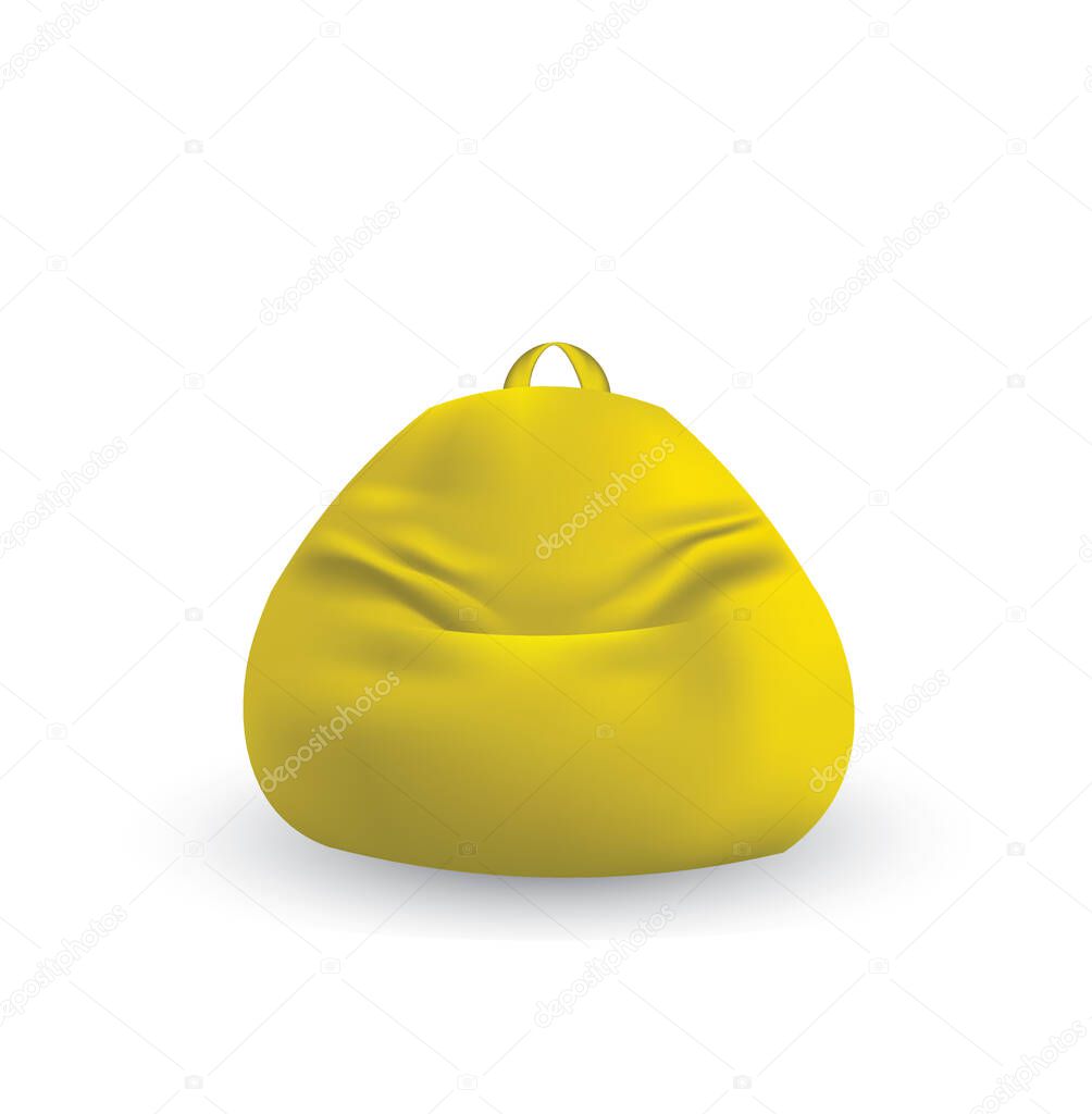 Yellow lazy bag. vector illustration