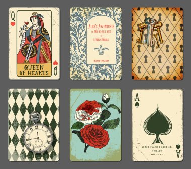 Alice in Wonderland Cards clipart