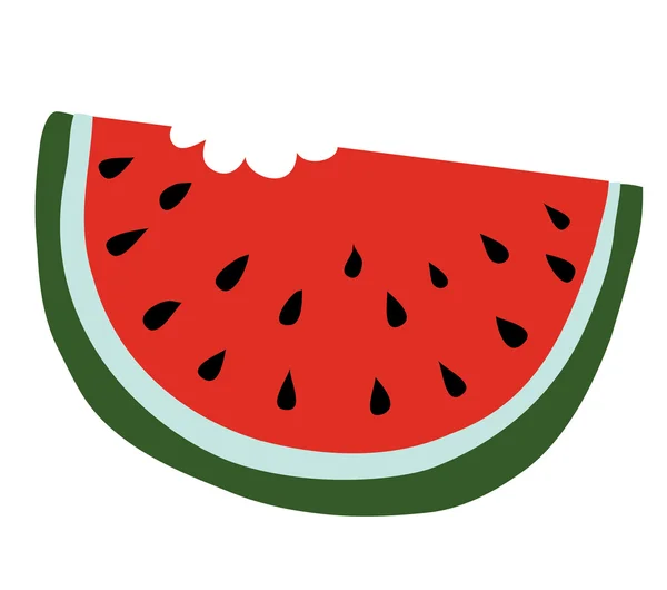 Slice of fresh watermelon — Stock Vector