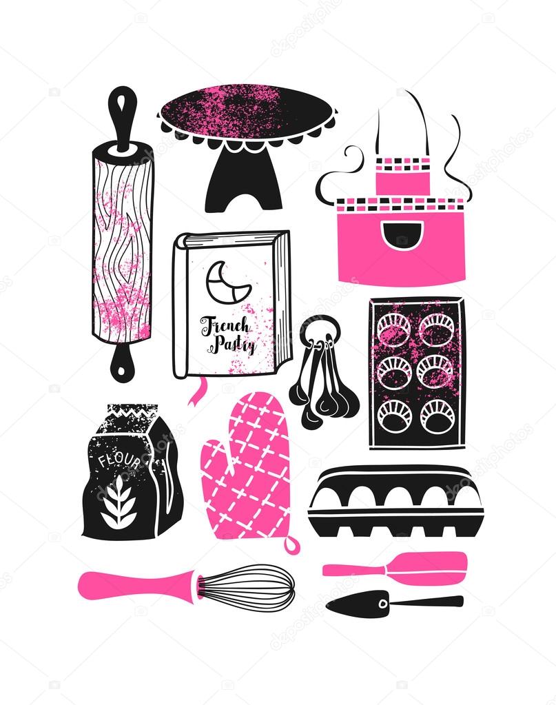 Pastry Chef Tools Stock Vector by ©LanaN. 120749710