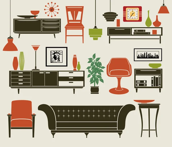 Furniture and Home Accessories — Stock Vector © LanaN. 27317227