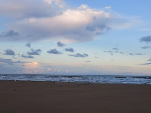 Seascape Nuvens Mar Inverno Aqui Dão Detalhes Bonitos Especiais — Fotografia de Stock