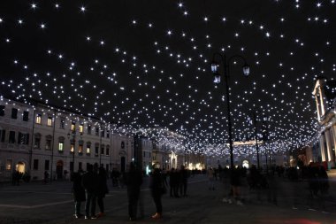 Christmas decorations, and the most beautiful colorful and bright holiday of the year all cities shine with small lights