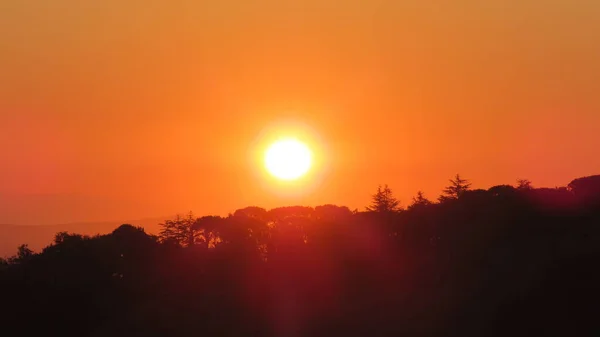 Farben Der Morgendämmerung Eine Wunderschöne Landschaft Morgengrauen Zwischen Der Natur — Stockfoto