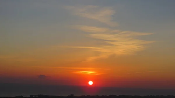 Nascer Sol Mar Sol Que Nasce Mar Uma Das Vistas — Fotografia de Stock