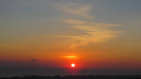 Nascer Sol Mar Sol Que Nasce Mar Uma Das Vistas — Fotografia de Stock