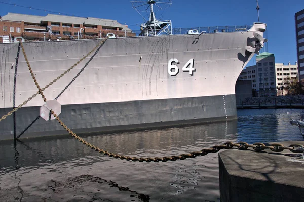 Uss Wisconsin Pancernik Finial Miejsce Spoczynku Norfolk Wirginia — Zdjęcie stockowe