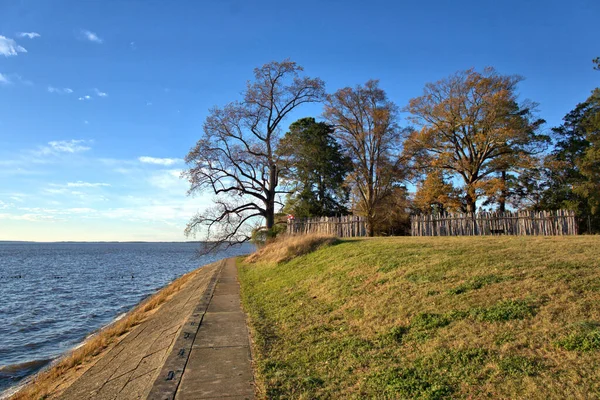 Paseo Marítimo Alrededor Colonia Jamestown Virginia Final Tarde —  Fotos de Stock