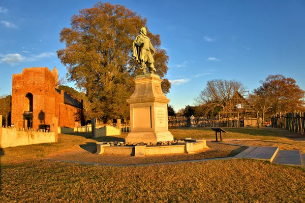 Capitán John Smith Jugó Papel Importante Establecimiento Colonia Jamestown Virginia — Foto de Stock