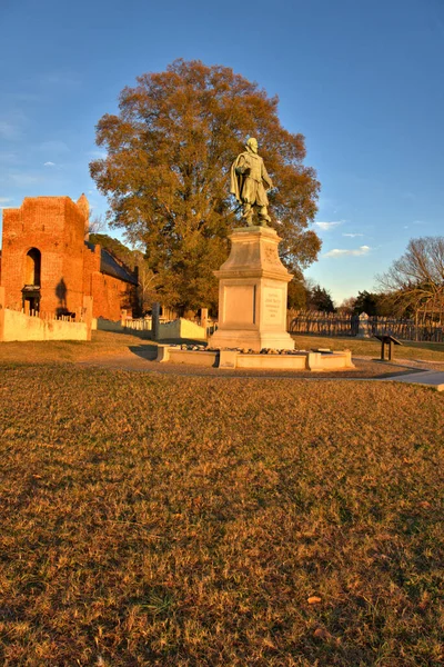 Kapten John Smiths Skugga Kyrkan Detta Kan Ses Bara Några — Stockfoto