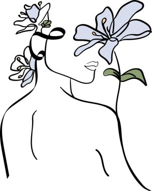 Bir satırda vektör içinde minimalist çizim