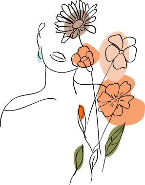 Bir satırda vektör içinde minimalist çizim