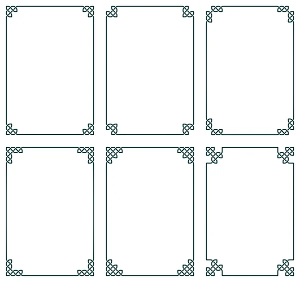 Cornici celtiche — Vettoriale Stock