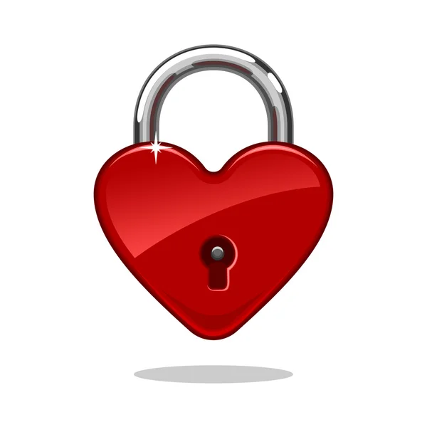 Heartshaped Lock — Stock Vector
