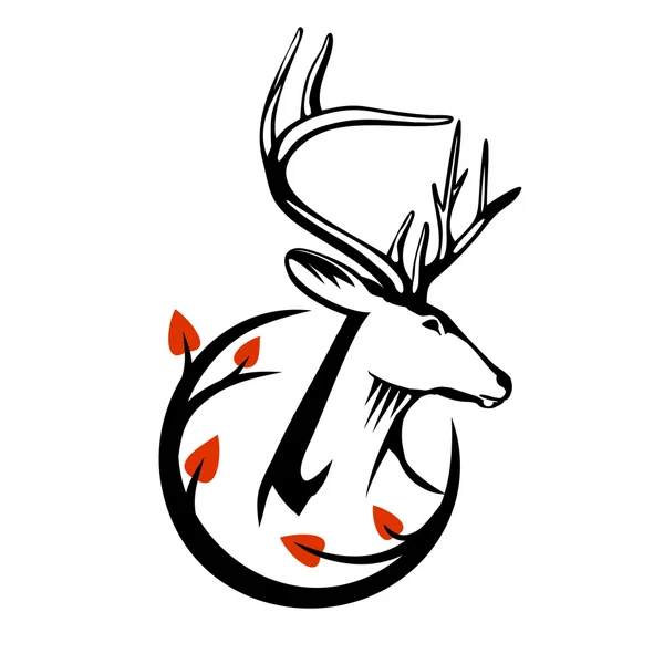 Tête de cerf — Image vectorielle