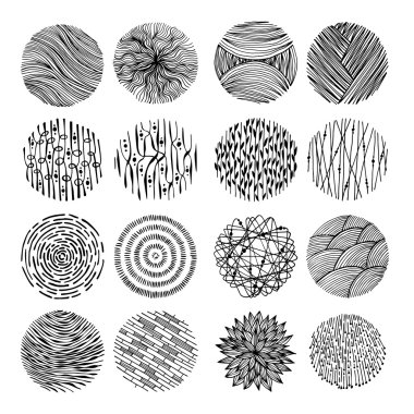 el çekilmiş tasarım öğeleri