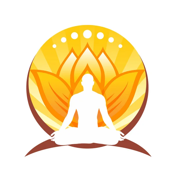Yoga-Emblem — Stockvektor