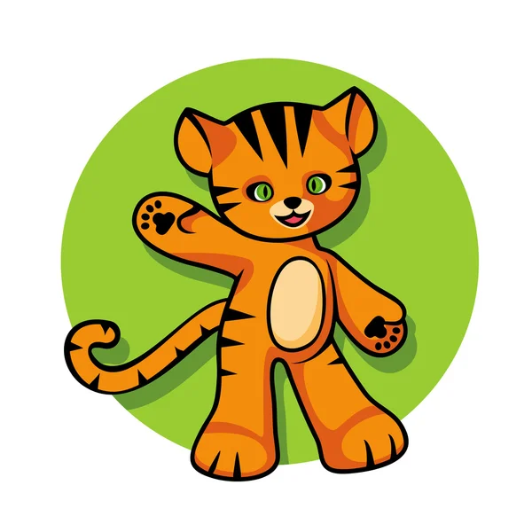 Tigre de dibujos animados — Archivo Imágenes Vectoriales
