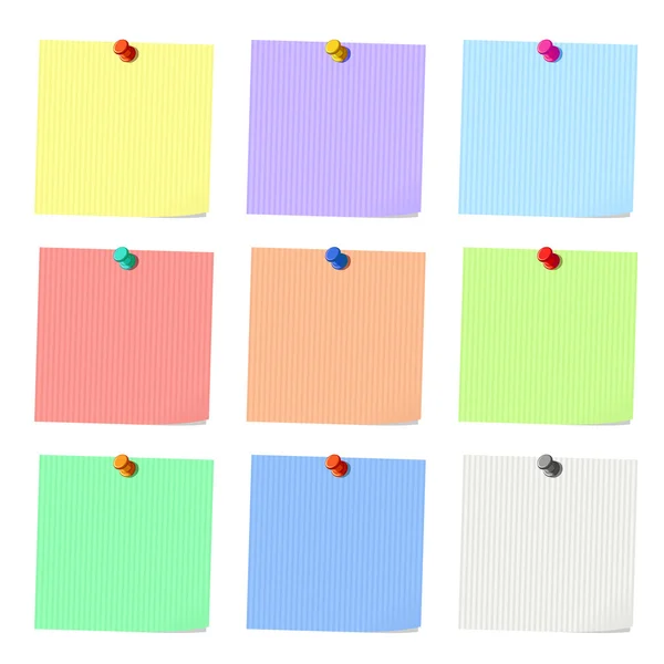 Set of sticky notes — Stock Vector